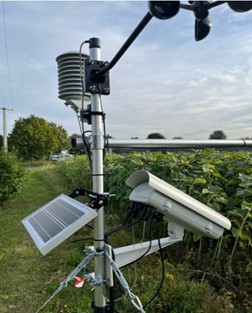 Piquet connect&eacute; associant cam&eacute;ras et capteurs.